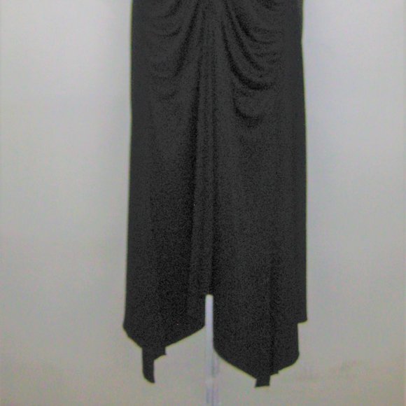 ALLEN by A.B.S. halter top shirred front handkerchief hem dress Size XL - NWT - Picture 2 of 9